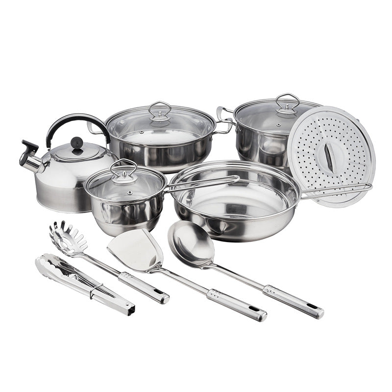 Topfset aus Edelstahl, 15-teilig