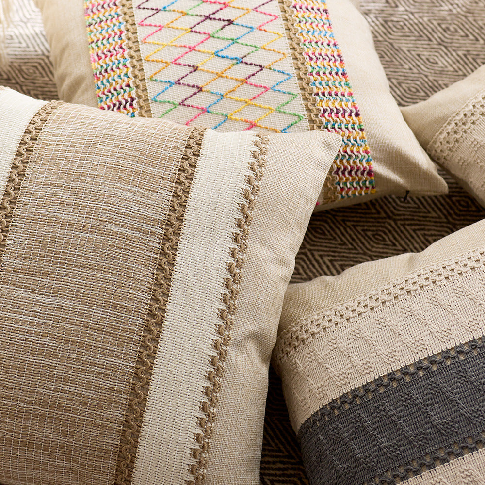 Boho-Kissenhülle Patchwork