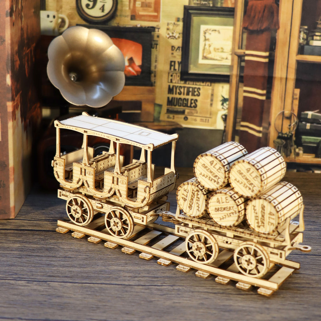 3D Holzpuzzle Weintransporter