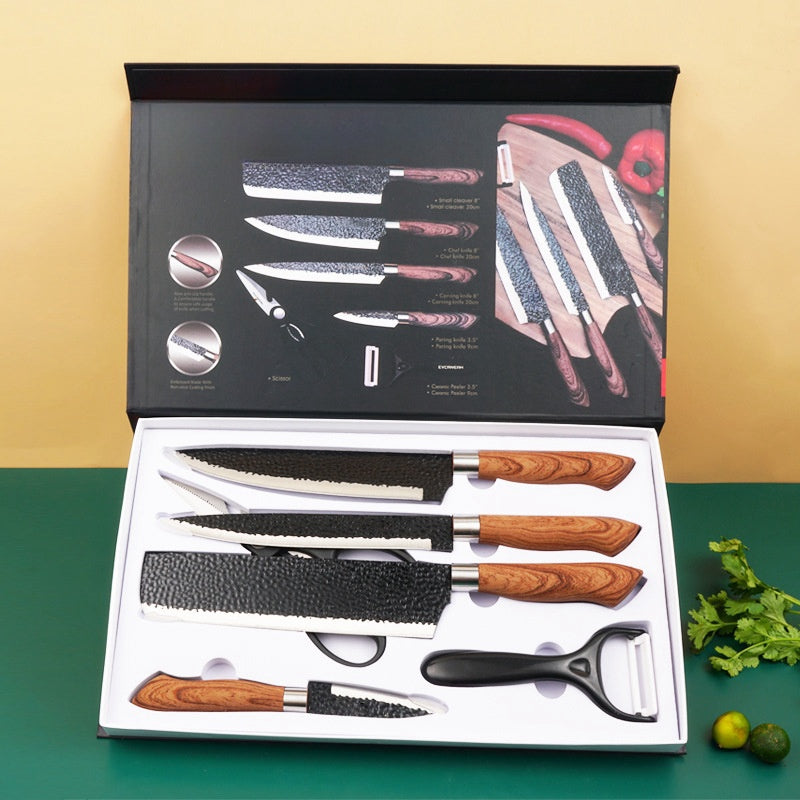 6-teiliges Küchenmesser-Set aus geschmiedetem Edelstahl – Ansicht 7