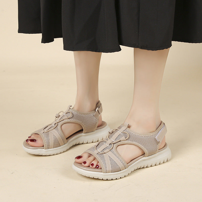 Atmungsaktive Mesh-Sandalen mit Plateau – Bild 4 | LuxeStyle