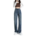 High-Waist Straight-Leg Jeans für Damen – Schwarz – Ansicht 3
