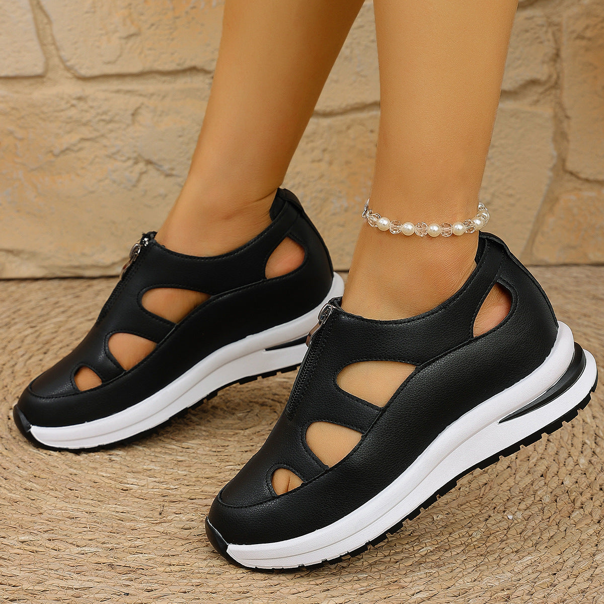 Baotou Chunky-Sohle Sandalen Damen