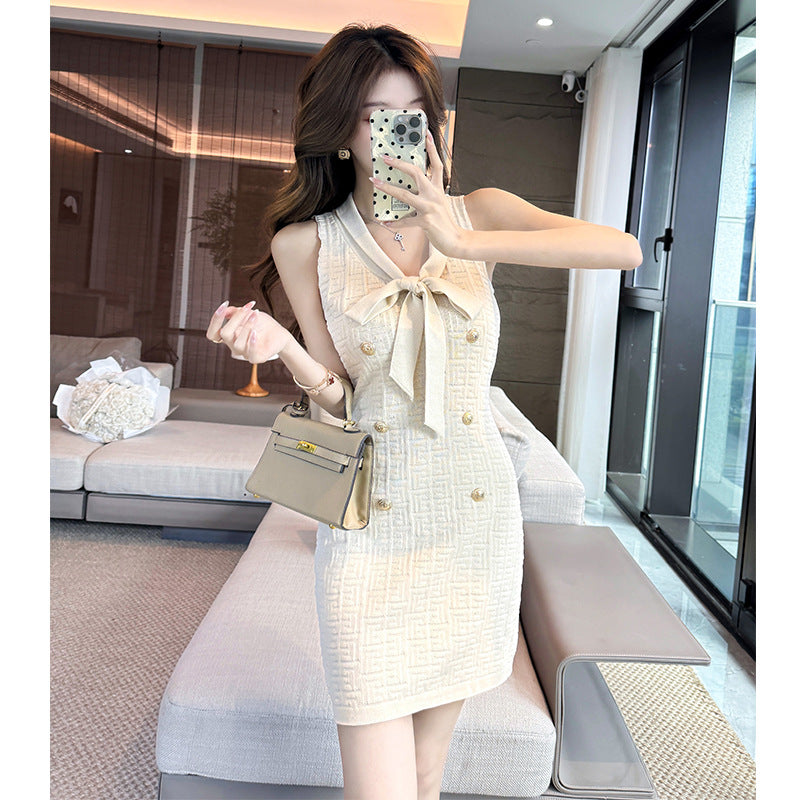 Ärmelloses Strickkleid im Etui-Stil – Bild 4 | LuxeStyle