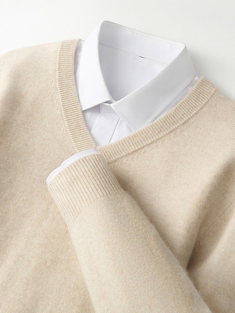 V-Ausschnitt Pullover aus Kaschmir