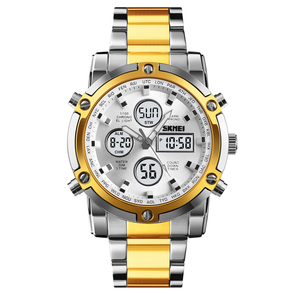 Stahlarmband-Uhr mit Quarzwerk – Silberschale – Bild 6 | LuxeStyle