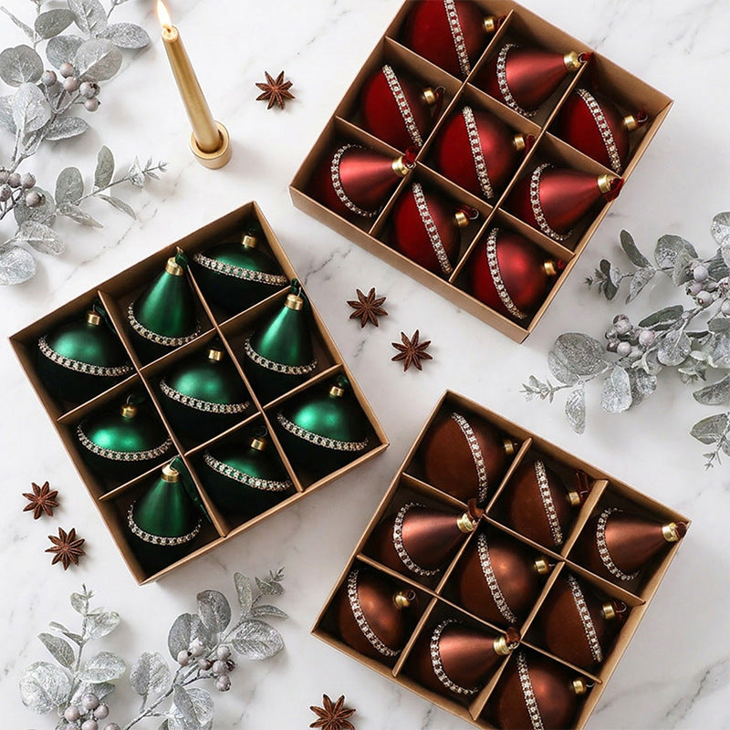Weihnachtskugeln beflockt – 9 Stück – Bild 6 | LuxeStyle