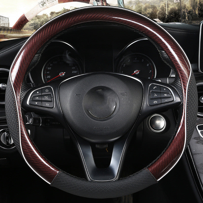 Autolosetuch Rund D-Form Carbon-Optik