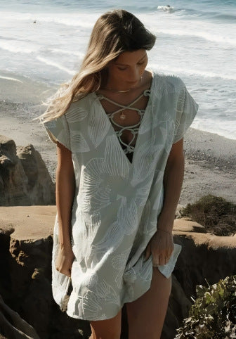 Floral Strandkleid