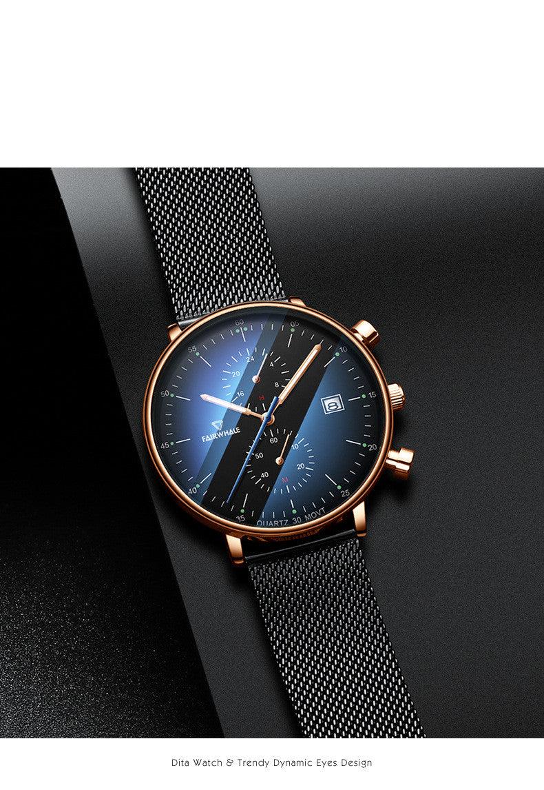Quarz-Armbanduhr mit Kalender – Bild 4 | LuxeStyle