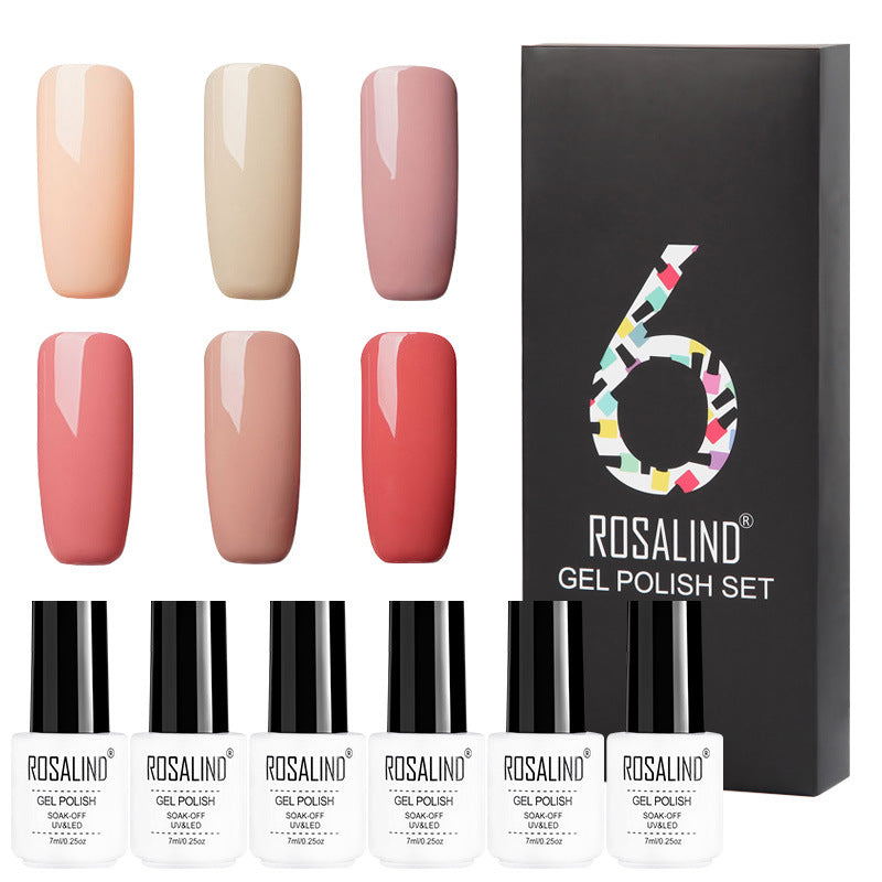 6 Farben Solid Color Gel Nagellack-Set