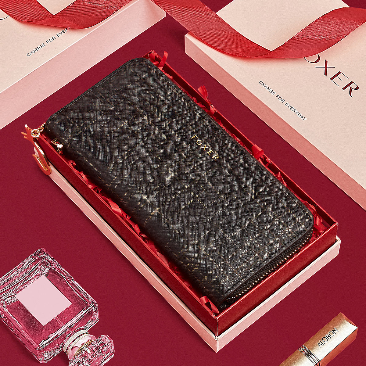 Geldbörse mit mehreren Kartenfächern aus Leder – Bild 5 | LuxeStyle
