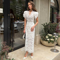Elegantes V-Neck Spitzenkleid für Frühling/Sommer – Bild 8 | LuxeStyle