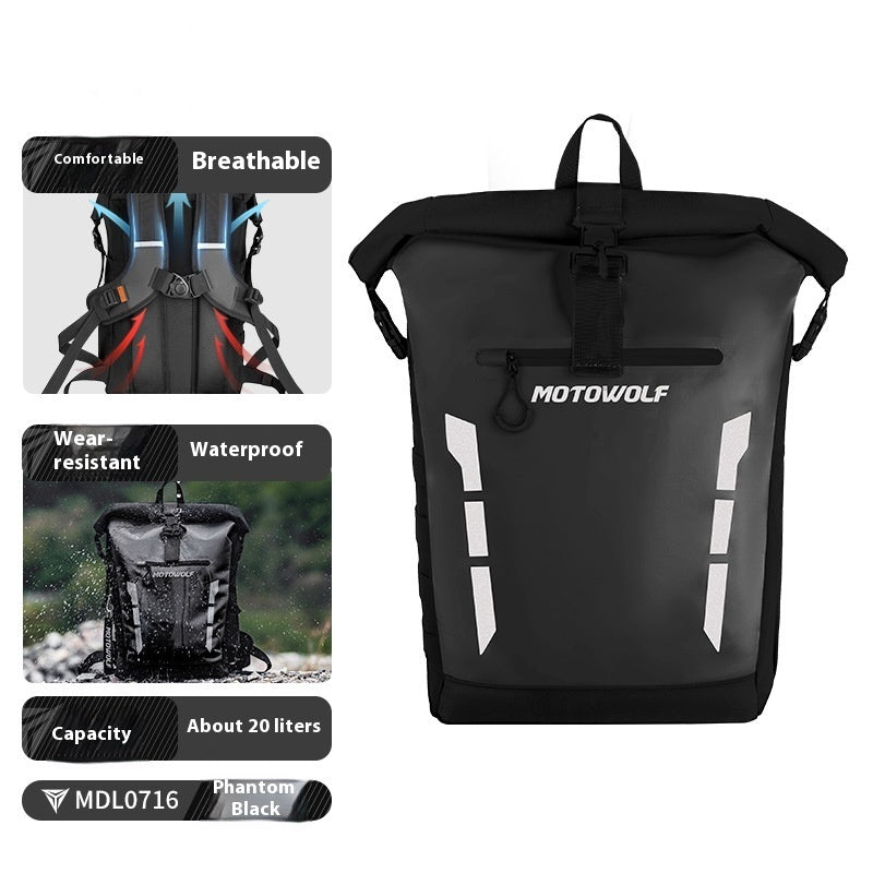 Motorrad Outdoor Rucksack, wasserdicht, 20L – Bild 3 | LuxeStyle