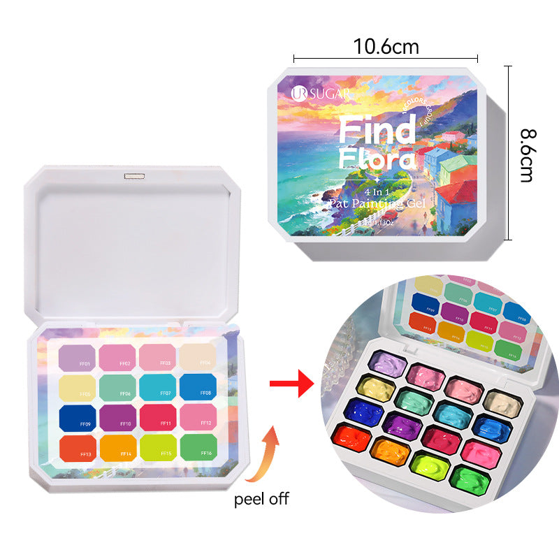 16 Farben Nagelgel-Set für Ombré & Nail Art