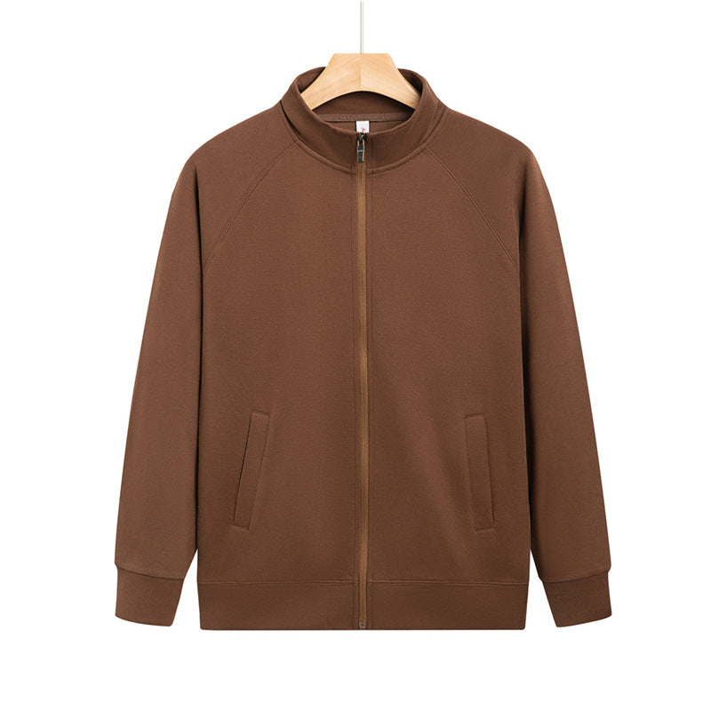 Chenille-Baumwolljacke mit Reissverschluss