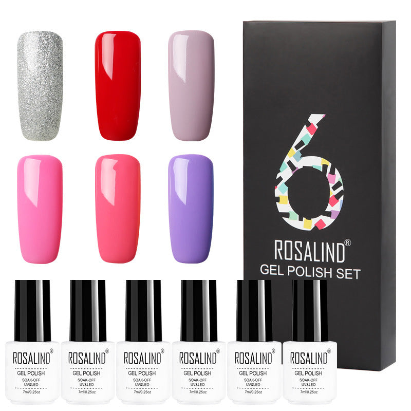 6 Farben Solid Color Gel Nagellack-Set