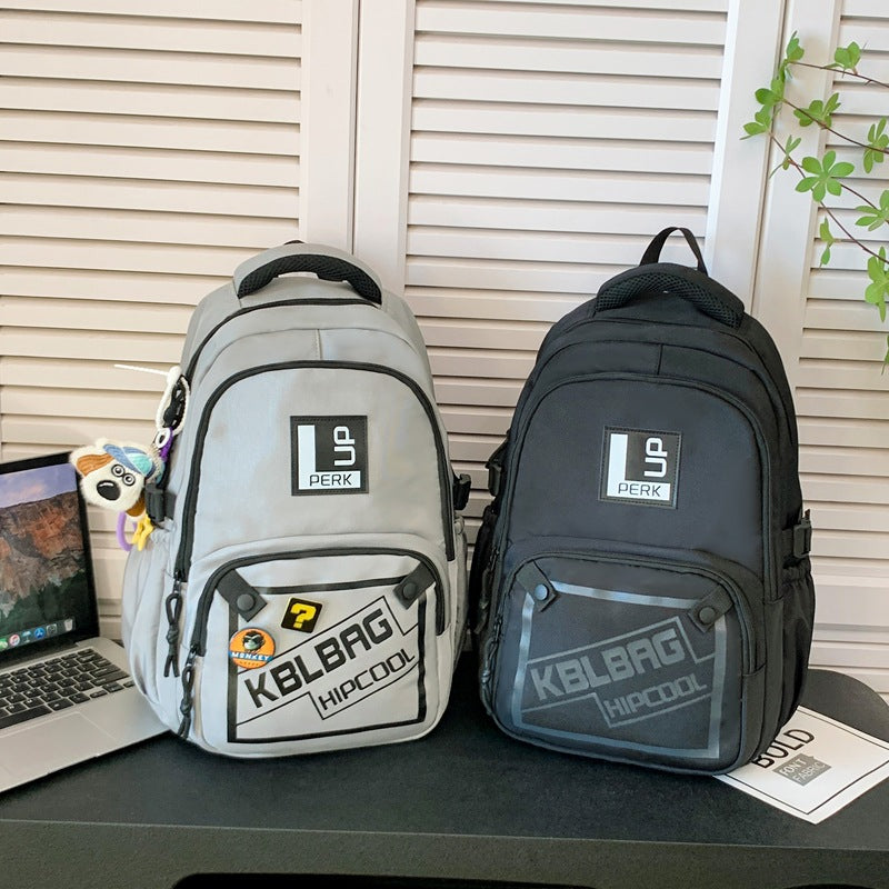 Grosses Nylon-Rucksack für Schule – Bild 2 | LuxeStyle