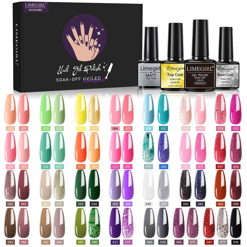 60 Farben Nagelkleber Set – Ablösbar