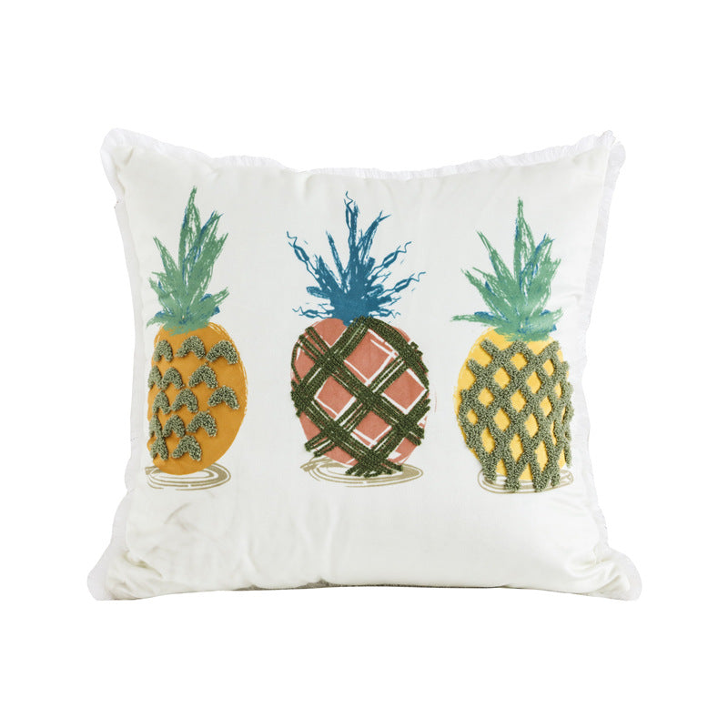 Samt bestickter Kissenbezug mit Druck – Bild 4 | LuxeStyle