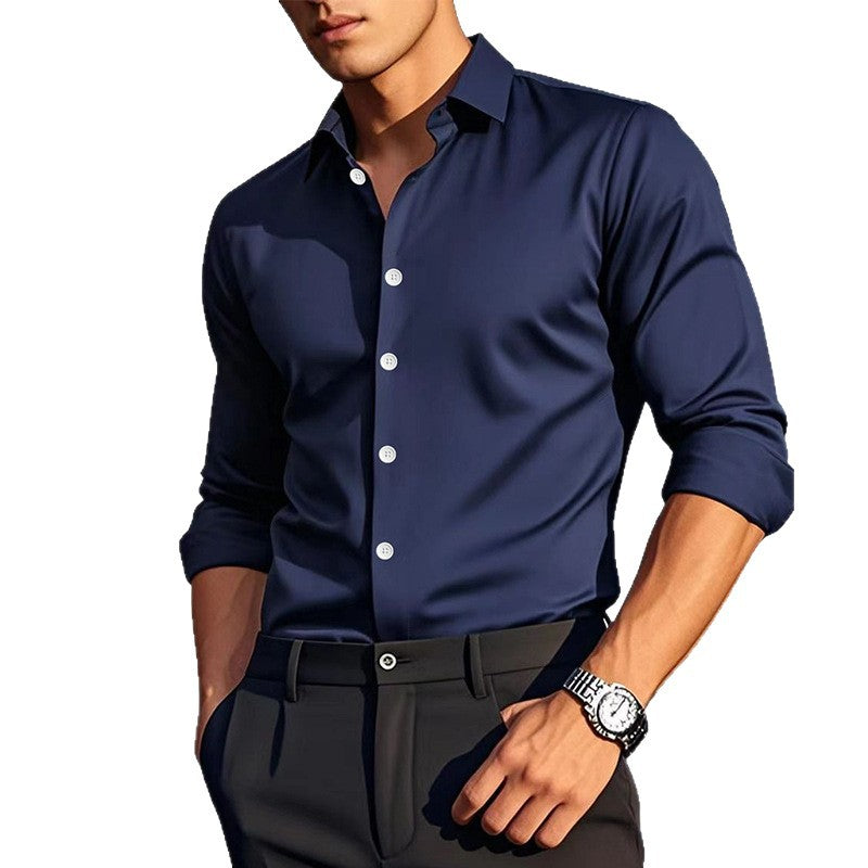 Freizeit-Langarmhemd für Herren – Bild 9 | LuxeStyle