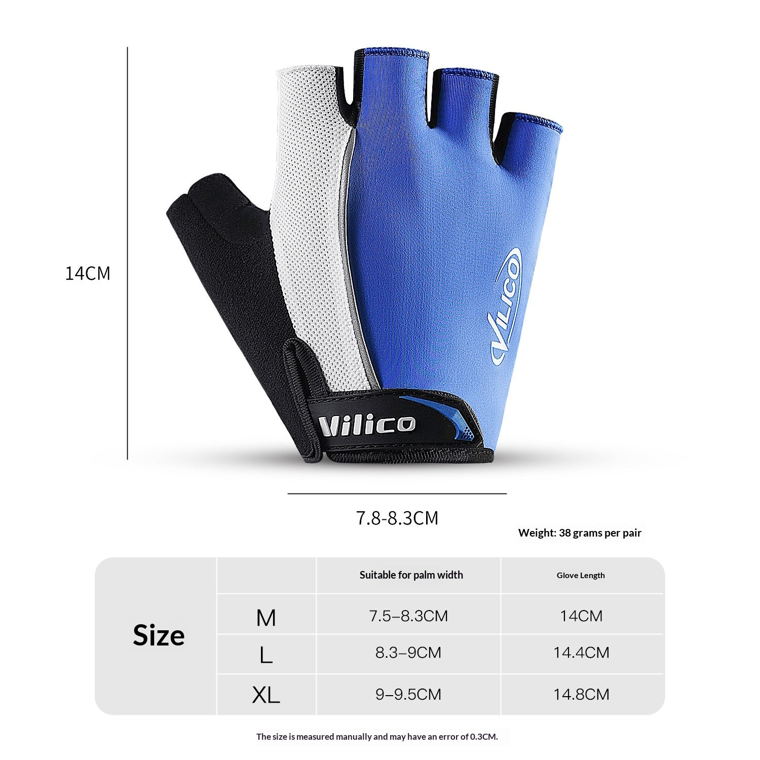 Atmungsaktive Anti-Rutsch Velo-Handschuhe (Halbfinger)