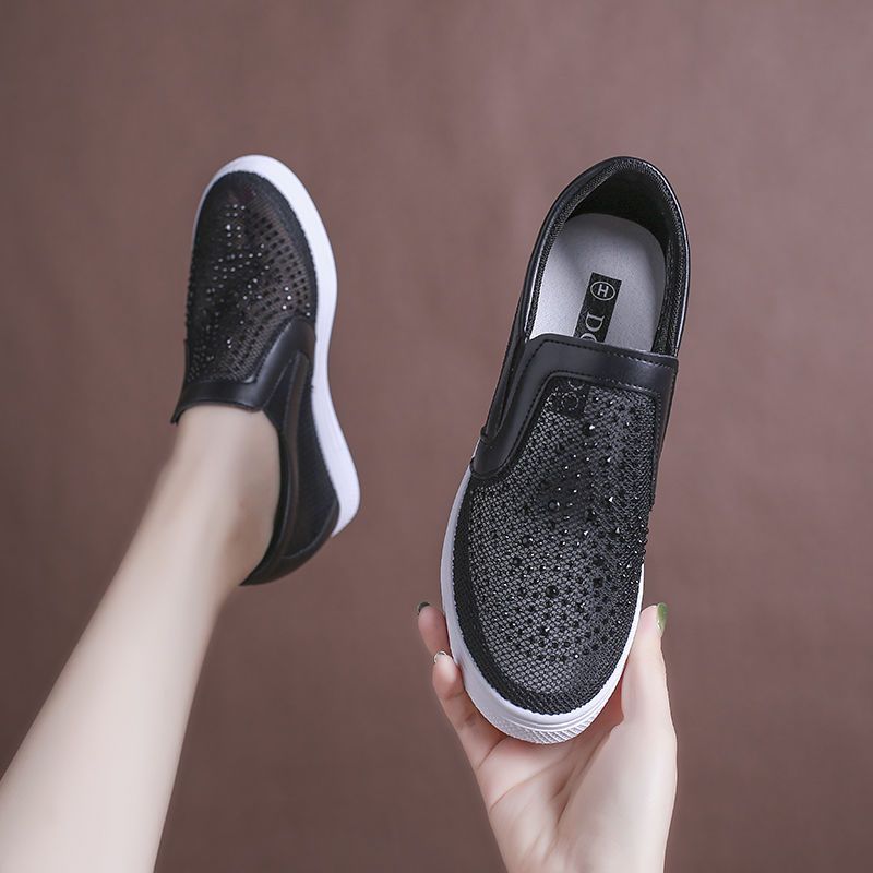 Damen Sneaker mit Mesh und verstecktem Absatz