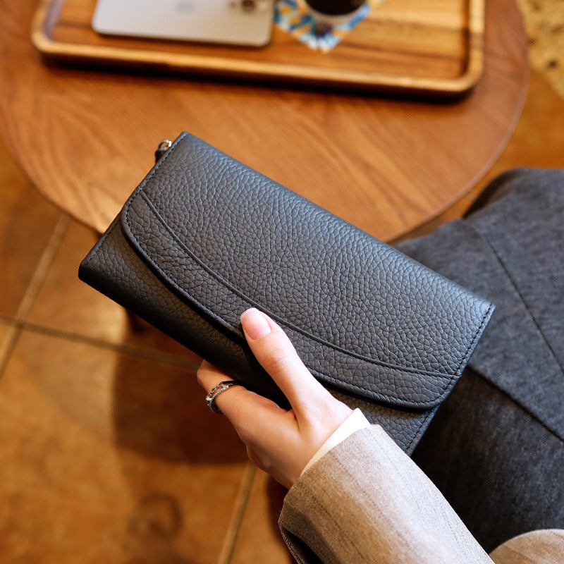 Handtasche aus echtem Leder – Clutch – Bild 3 | LuxeStyle