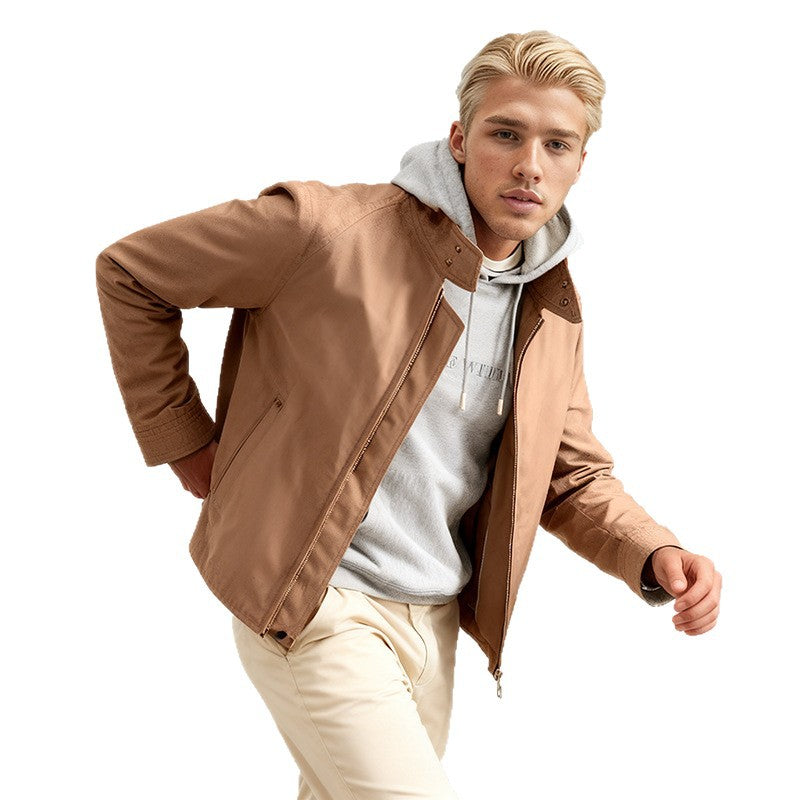 Herren Übergangsjacke mit Rundsaum