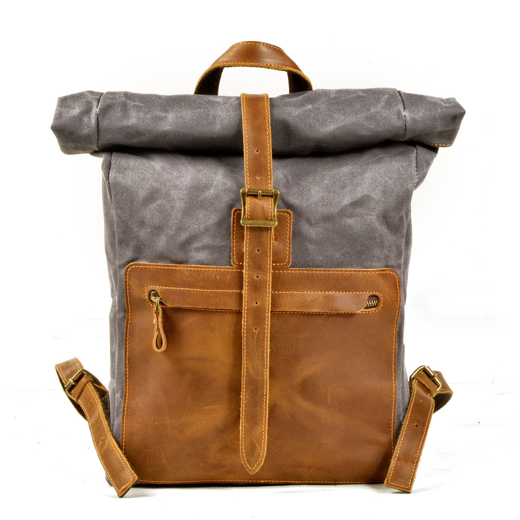 Retro-Canvas-Rucksack für Männer – schwarz – Bild 11 | LuxeStyle