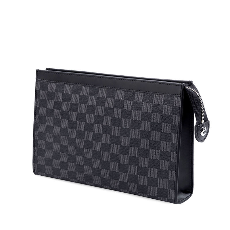 Clutch mit Reissverschluss, Kunstleder & Stoff – Bild 2 | LuxeStyle