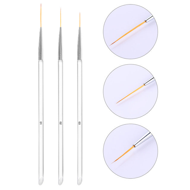 Gel-Nagellack für feine Linien (3er-Set)