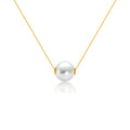 Perlen-Halskette mit 18K Gold