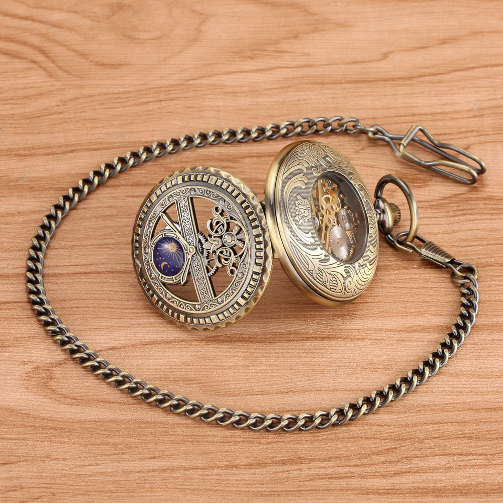 Mechanische Taschenuhr mit römischen Ziffern – Ref. CJ-2603220755131624500 – Ansicht 3