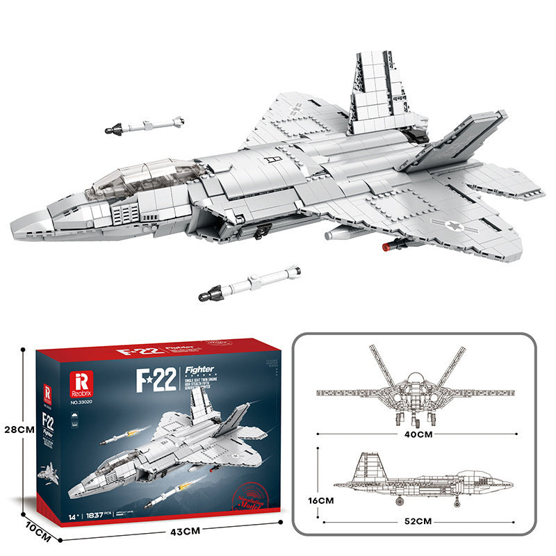 Militär Jet Bausteine Puzzle