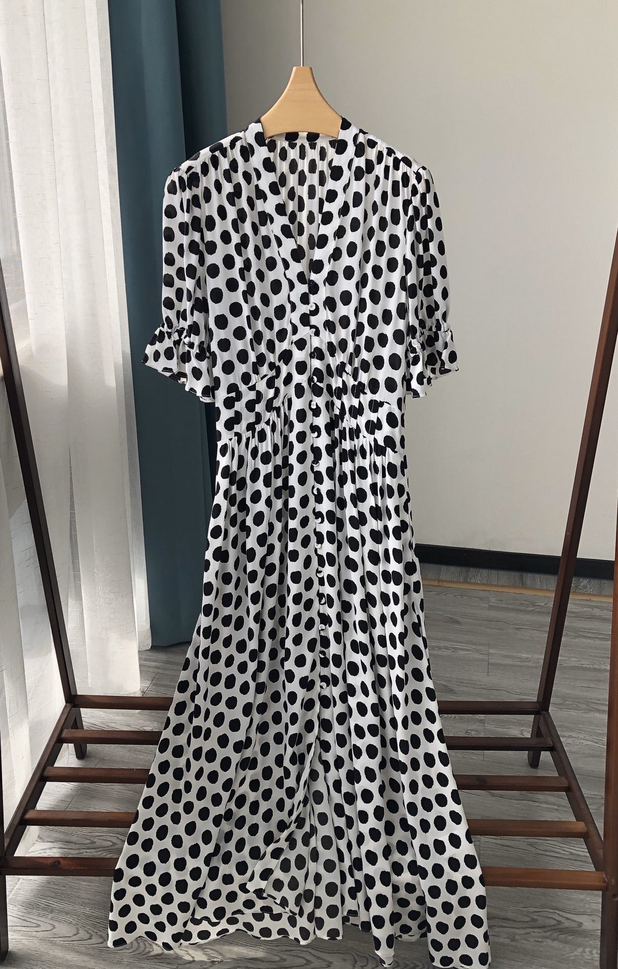 Retro Polka-Dot Kleid