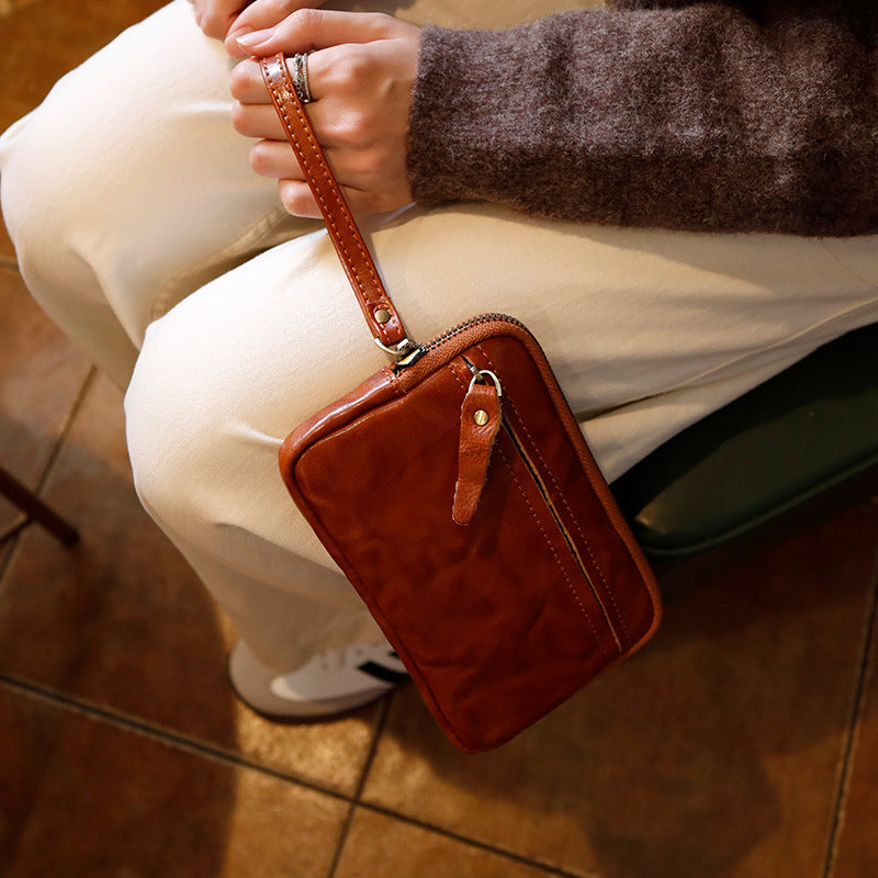 Retro Leder Portemonnaie Clutch – Bild 7 | LuxeStyle