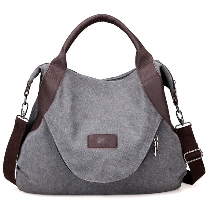 Retro Canvas Schultertasche