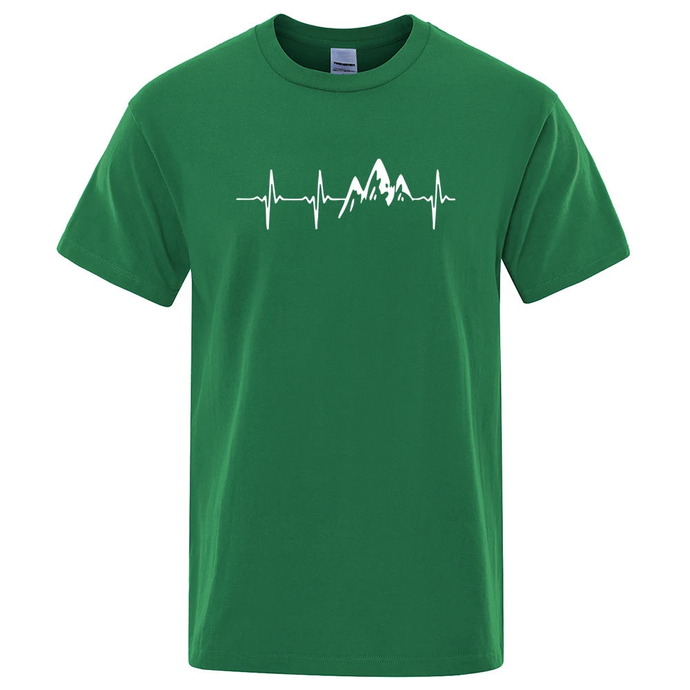 Mountain EKG Kurzarm-Shirt für Paare
