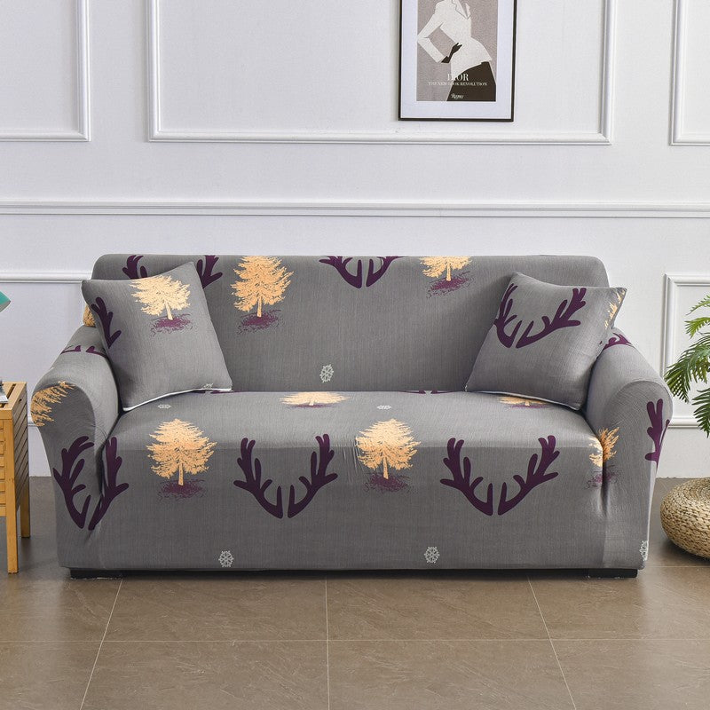 Sofaabdeckung mit Pflanzenmuster – Stretch | LuxeStyle