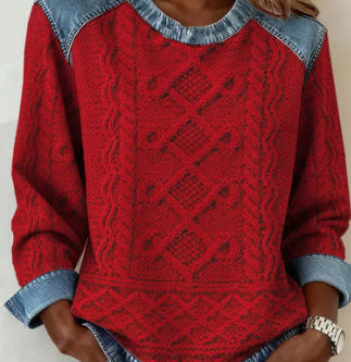 Damen-Top mit 3D-Druckmuster