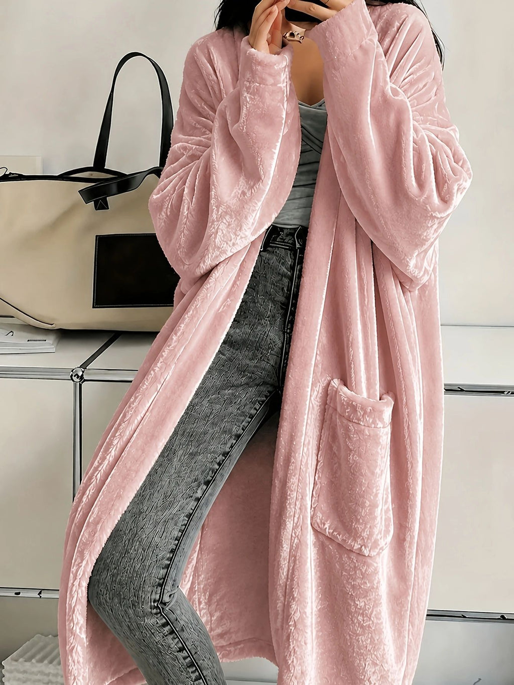 Langer Damen-Mantel im Casual-Look