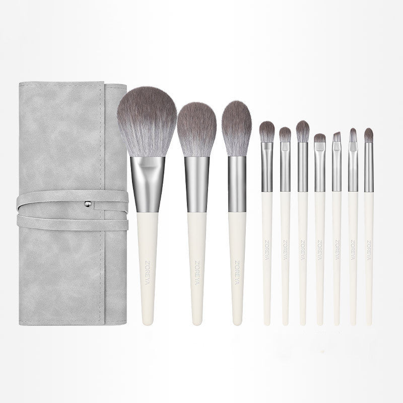 Zoreya 10 Make-up Pinselset «Silver Foxtail»