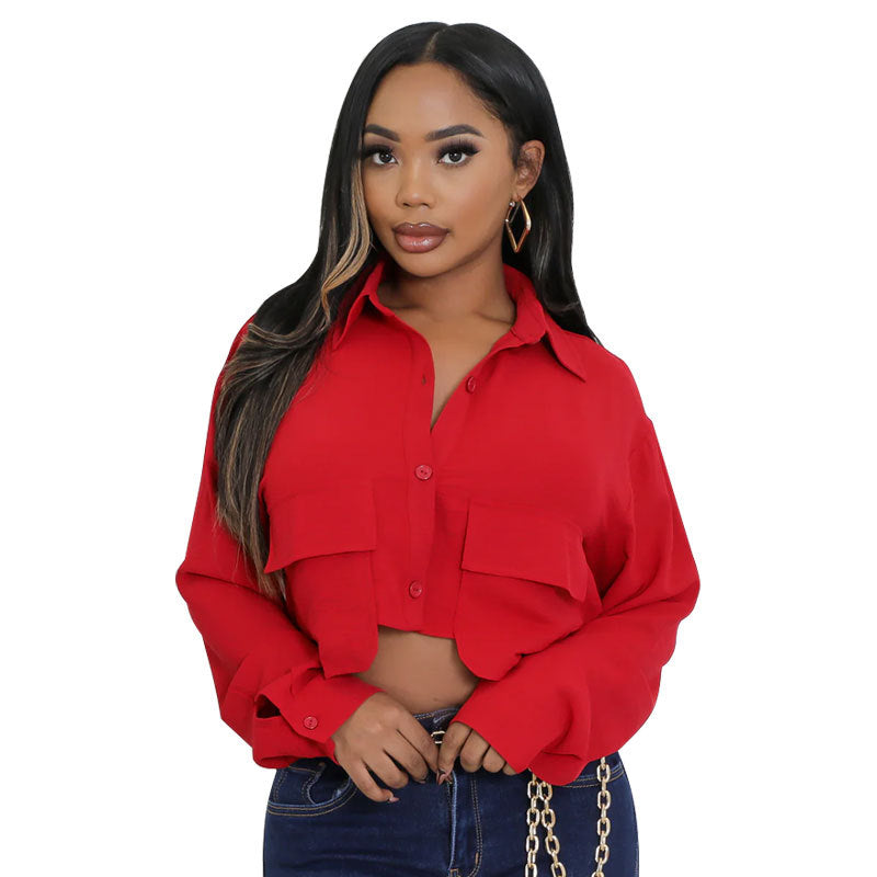 Elegante Langarm-Bluse für Damen