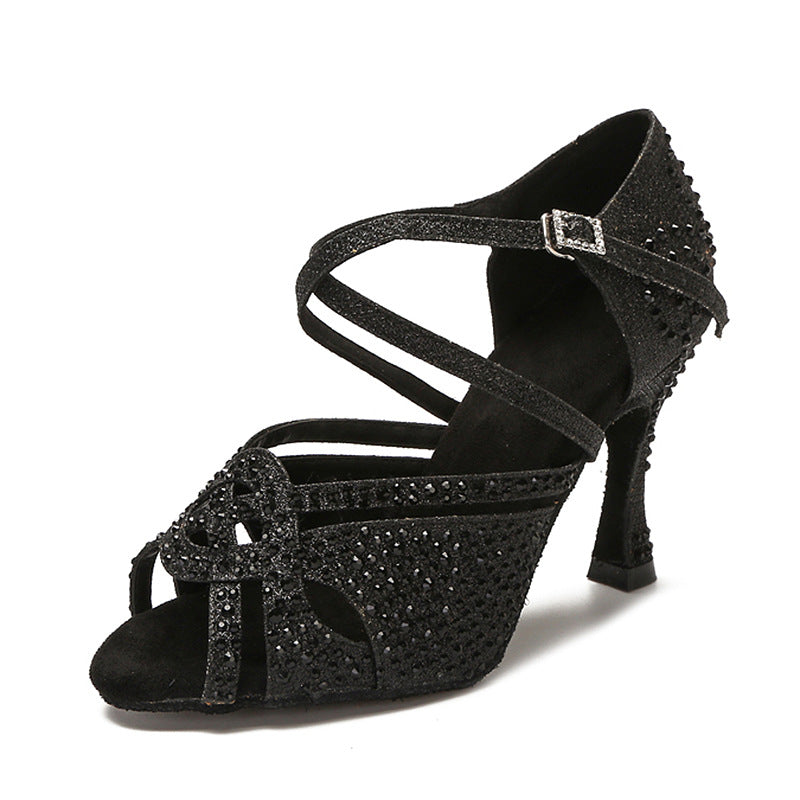 Elegante High-Heel-Sandalen mit Strass-Details – Bild 5 | LuxeStyle