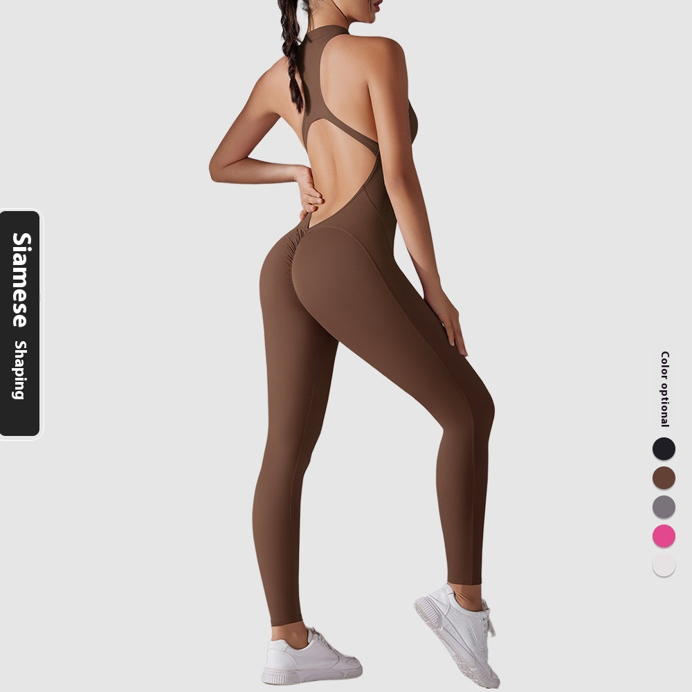 Sportlicher Jumpsuit mit Formeffekt