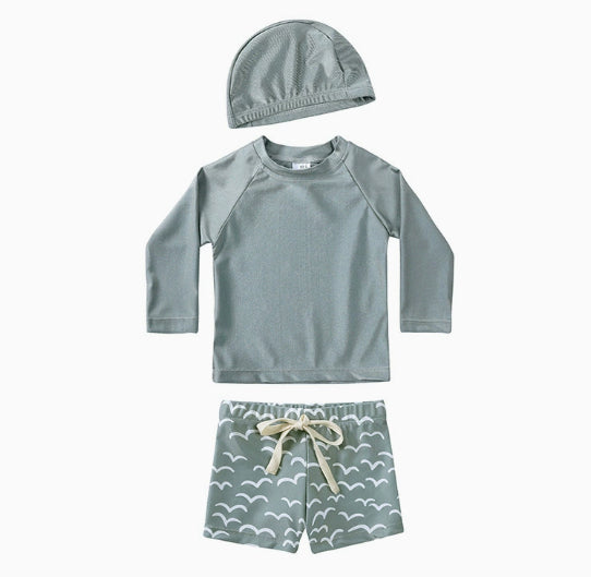 Kinder Langarm-Badeanzug mit Cartoon-Muster – Bild 11 | LuxeStyle
