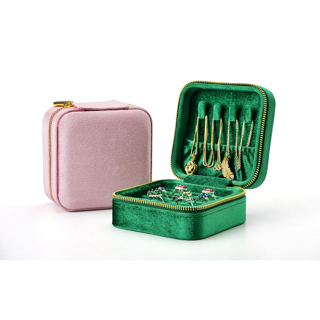 Samt Schmuckbox für Ringe und Halsketten