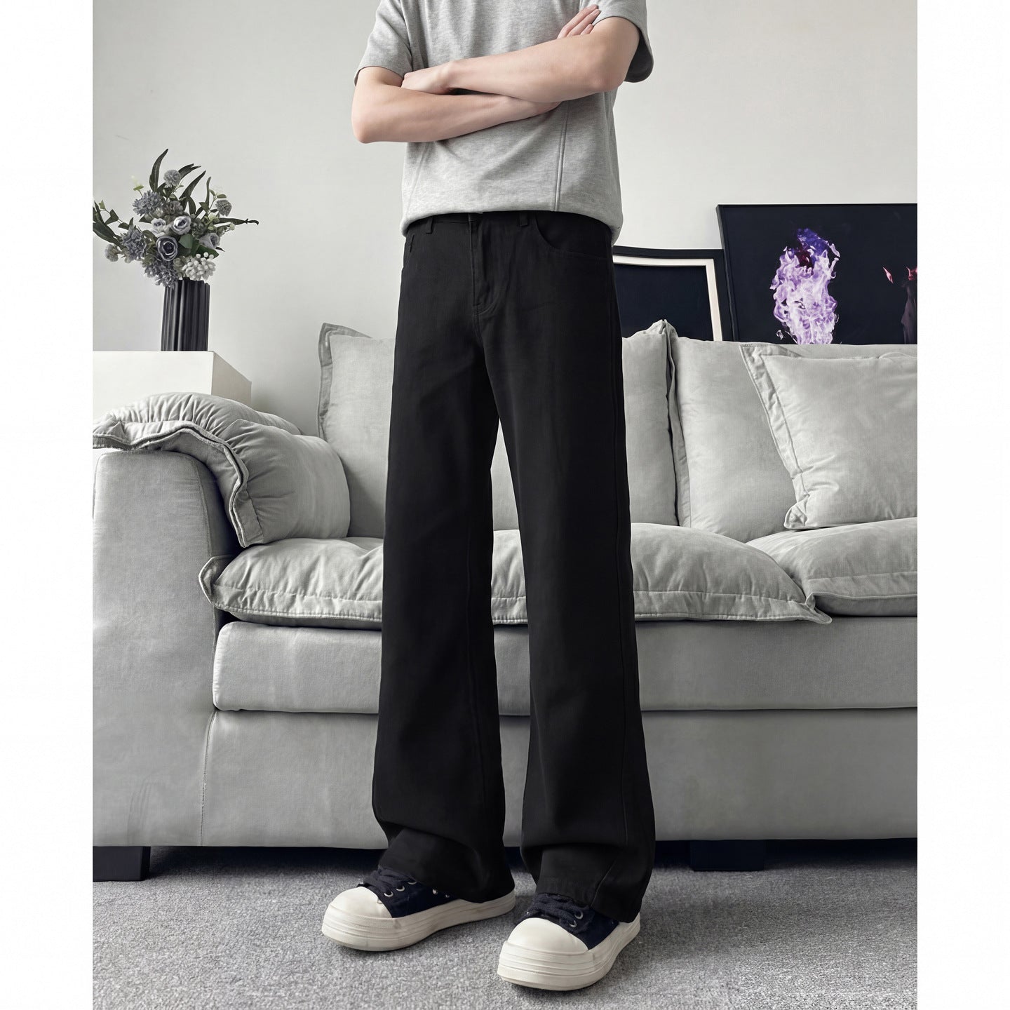 Herren Bootcut Jeans mit schmalem Schnitt