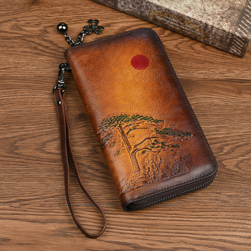 Leder Geldbörse Long Rising Sun – Bild 6 | LuxeStyle